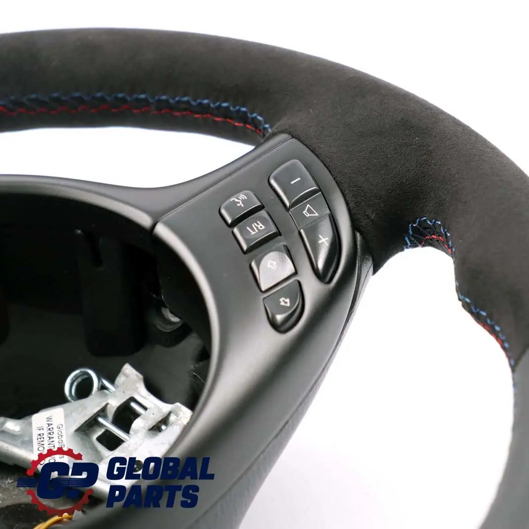 BMW E46 NEW Leather / Alcantara M-Sport Thick Steering Wheel Tricolored Threads - SKU 2282022-2 - Part number 2282022
