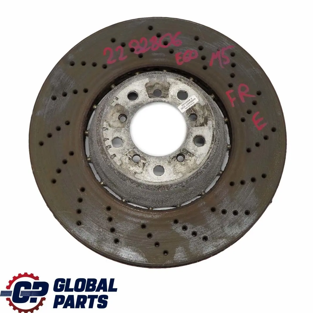 Front Right O/S Ventilated Perforated Wheel Brake Disc 374X36 to BMW 5 E60 M5 with Part number 2282806 BMW 5 E60 M5 Front Right O/S Ventilated Perforated Wheel Brake Disc 374X36 - SKU 2282806 - Part number 2282806