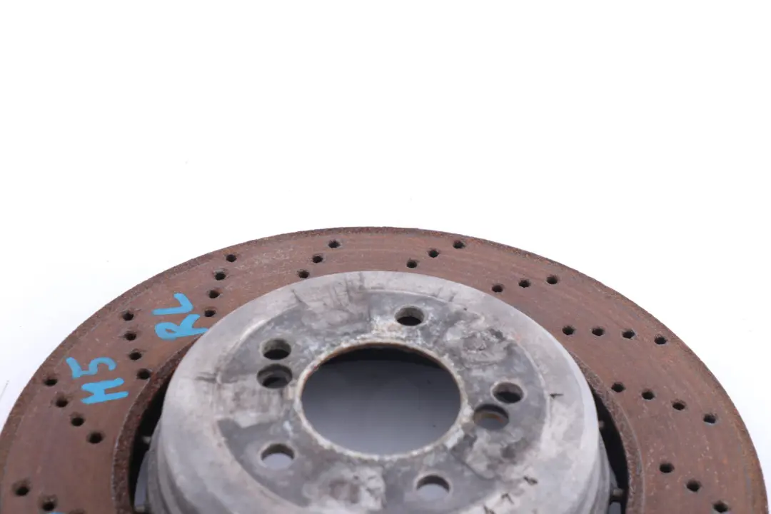 BMW 5 Reihe E60 M5 E63 M6 belüftete perforierte Radbremsscheibe hinten links - SKU 2282807 - Teilenummer 2282807