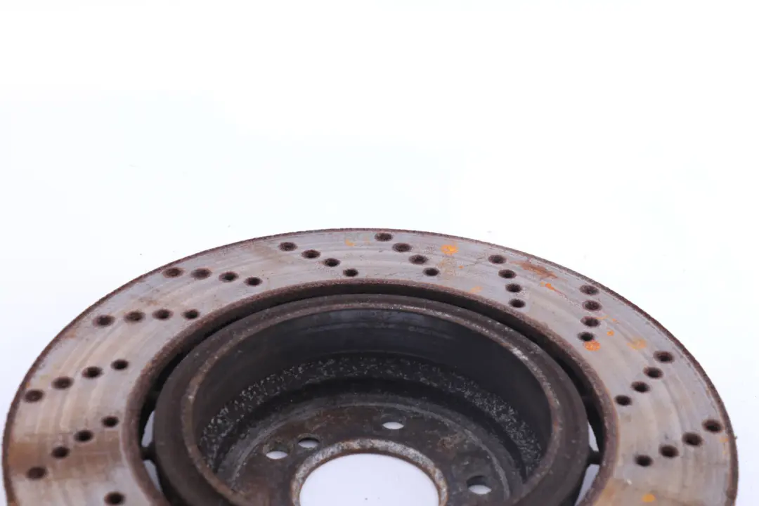 Left N/S Ventilated Perforated Wheel Brake Disc to BMW 5 Series E60 M5 E63 M6 Rear with Part number 2282807 BMW 5 Series E60 M5 E63 M6 Rear Left N/S Ventilated Perforated Wheel Brake Disc - SKU 2282807 - Part number 2282807