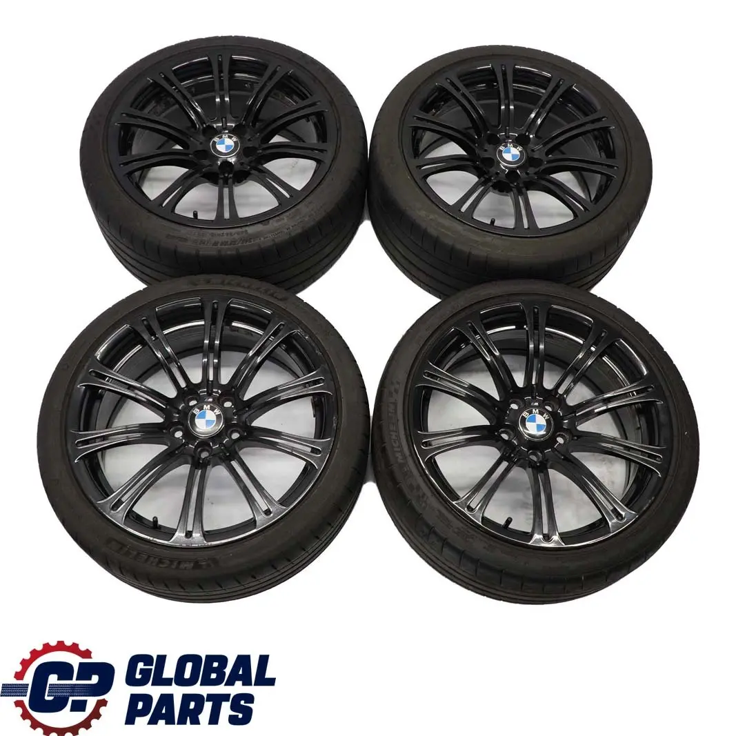 BMW E90 E92 M3 Black Set Complete 4x Wheel with Tyres 19" M Double Spoke 220 - SKU 2283555/556 - Part number 
