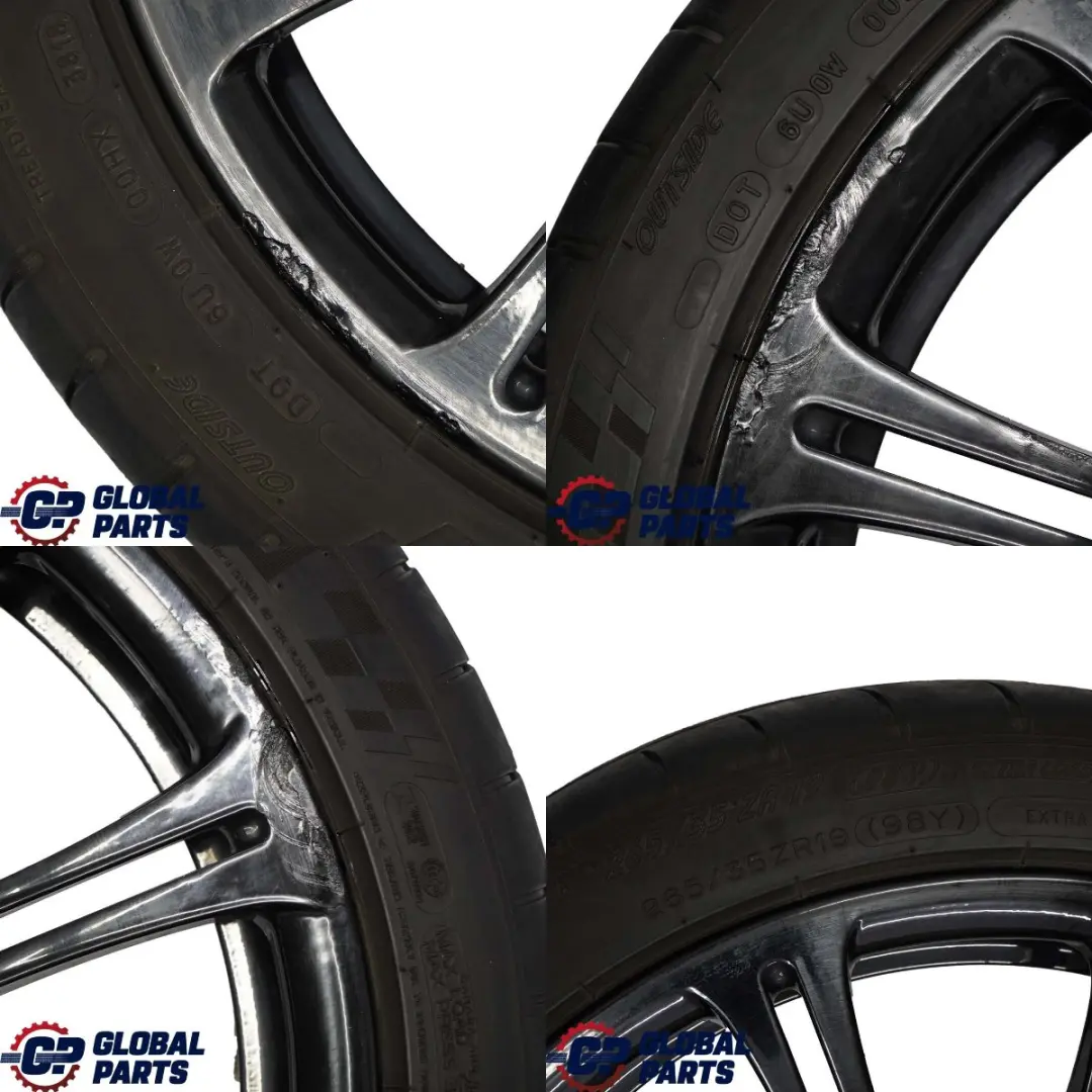 BMW E90 E92 M3 Black Set Complete 4x Wheel with Tyres 19" M Double Spoke 220 - SKU 2283555/556 - Part number 