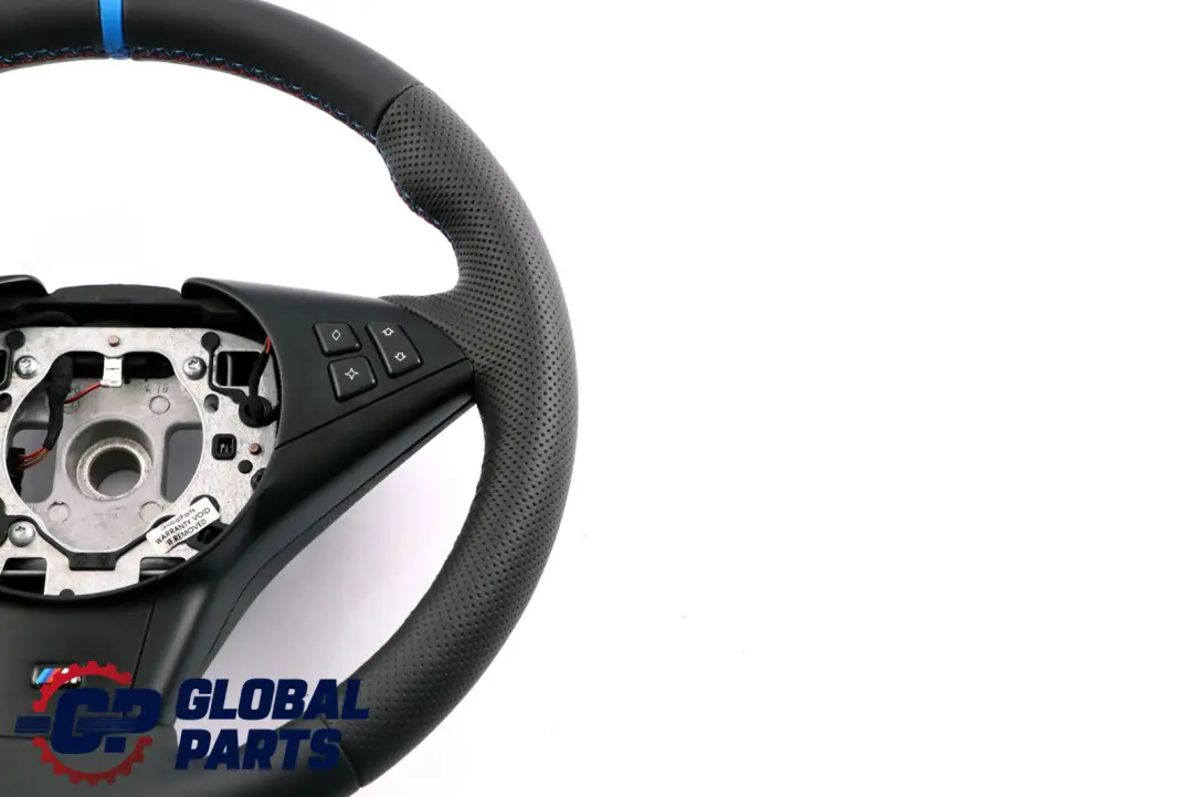 NUOVA Pelle M-Sport Volante M-tricolori Fili per BMW E60 E61 E63 E64 LCI con numero di parte 2283939 BMW E60 E61 E63 E64 LCI NUOVA Pelle M-Sport Volante M-tricolori Fili - SKU 2283939-1 - Numero di parte 2283939