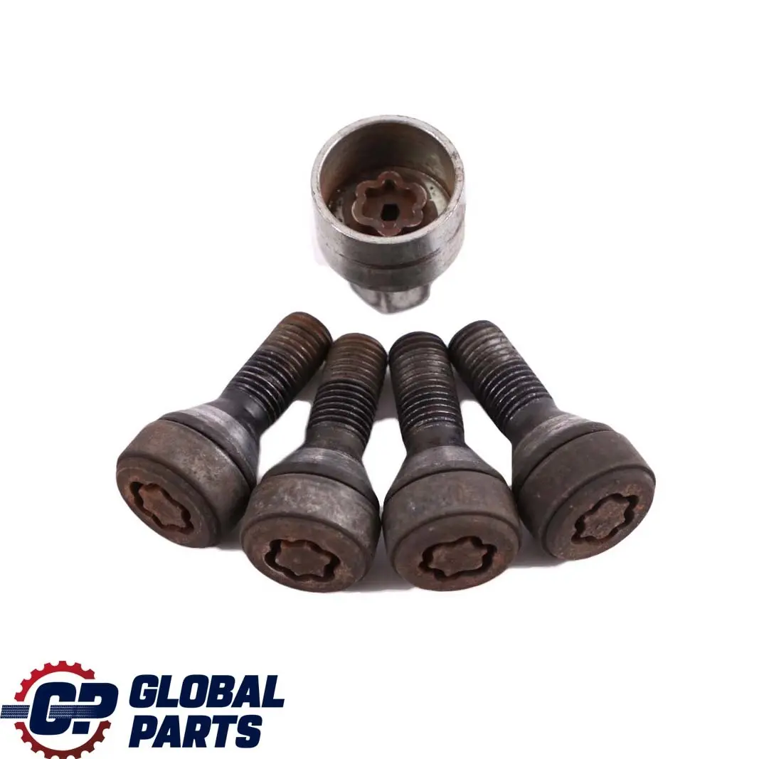 Juego Cuatro Tornillo Rueda Negro Adaptador Seguridad para BMW X1 E60 E84 E87 E90 con número de pieza 2453959 BMW X1 E60 E84 E87 E90 Juego Cuatro Tornillo Rueda Negro Adaptador Seguridad - SKU 2453959-2 - Número de pieza 2453959