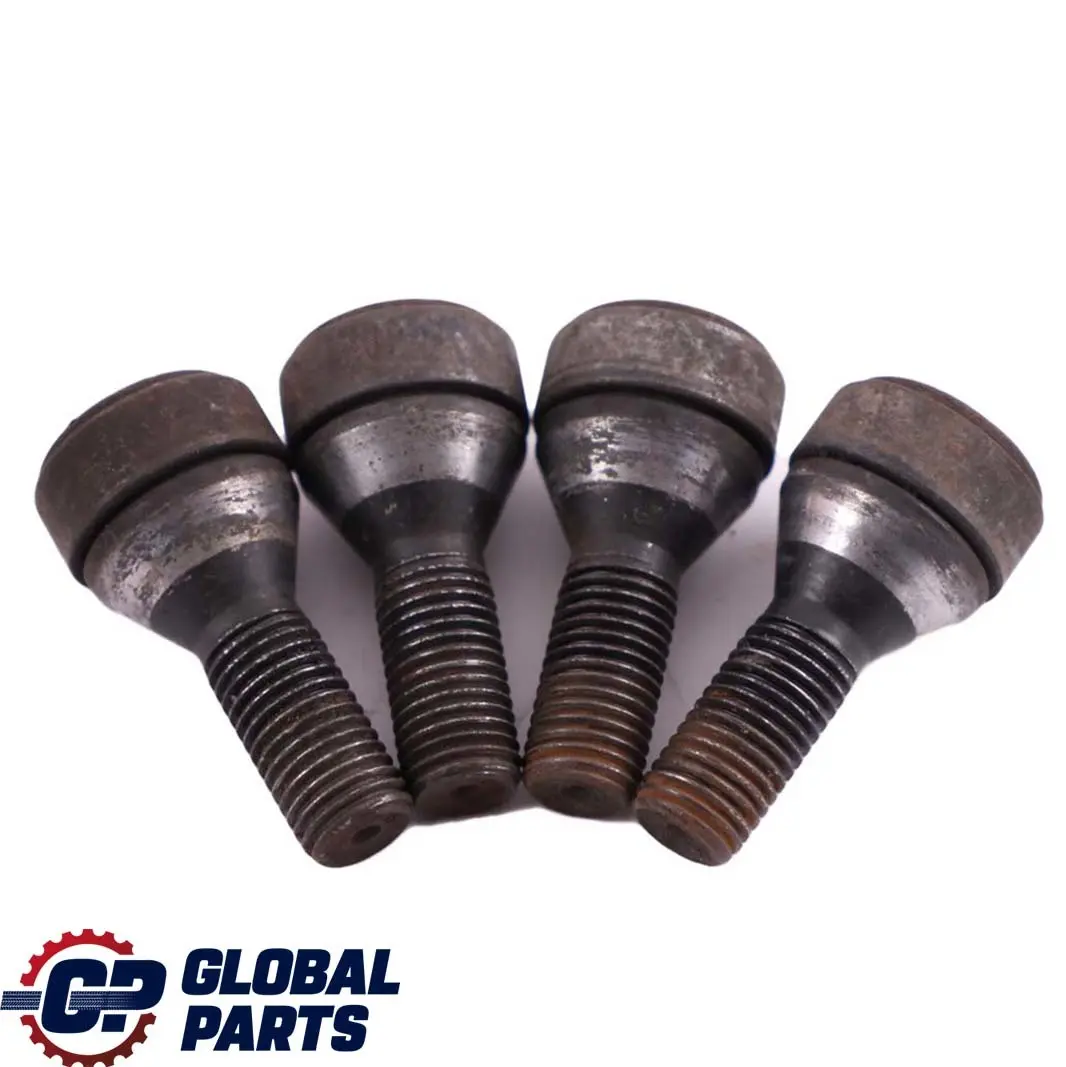 BMW X1 E60 E84 E87 E90 Set de quatre boulons roue noir avec adaptateur sécurité - SKU 2453959-2 - Numéro de pièce 2453959