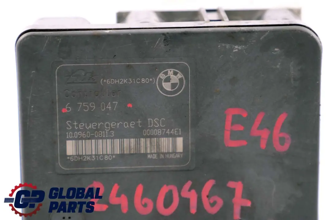 DSC Pumpe Hydroaggregat Steuergerät 6759047 6759045 für BMW 3 er E46 mit Teilenummer 2460467 BMW 3 er E46 DSC Pumpe Hydroaggregat Steuergerät 6759047 6759045 - SKU 2460467 - Teilenummer 2460467
