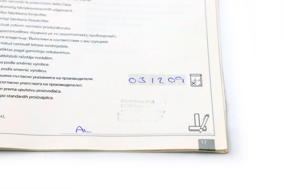 Serviceheft Mehrsprachig für BMW 1 3 5 X3 er E60 E61 E81 E83 E87 E90 E91 LCI mit Teilenummer 2602175 BMW 1 3 5 X3 er E60 E61 E81 E83 E87 E90 E91 LCI Serviceheft Mehrsprachig - SKU 2602175-1 - Teilenummer 2602175