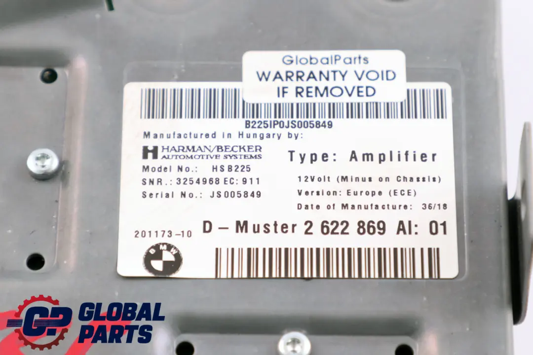 Verstärker Top Hifi System Harman Kardon für BMW F20 F21 LCI Mini F56 F56 mit Teilenummer 2622869 BMW F20 F21 LCI Mini F56 F56 Verstärker Top Hifi System Harman Kardon - SKU 2622869 - Teilenummer 2622869