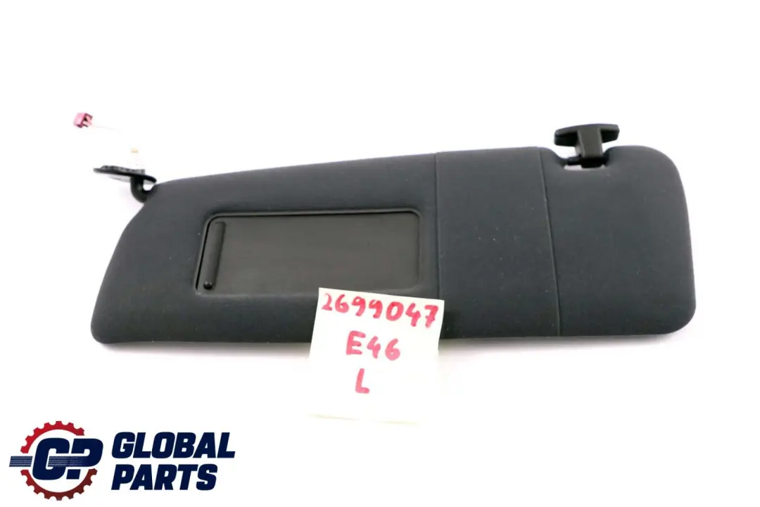 Visiera Parasole Con Specchio Illuminato Sinistra Panno Nero per BMW E46 con numero di parte 2699047 BMW E46 Visiera Parasole Con Specchio Illuminato Sinistra Panno Nero - SKU 2699047 - Numero di parte 2699047