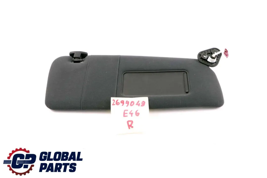 Espejo Visera Iluminado Derecho Tela Negra para BMW E46 con número de pieza 2699048 BMW E46 Espejo Visera Iluminado Derecho Tela Negra - SKU 2699048 - Número de pieza 2699048
