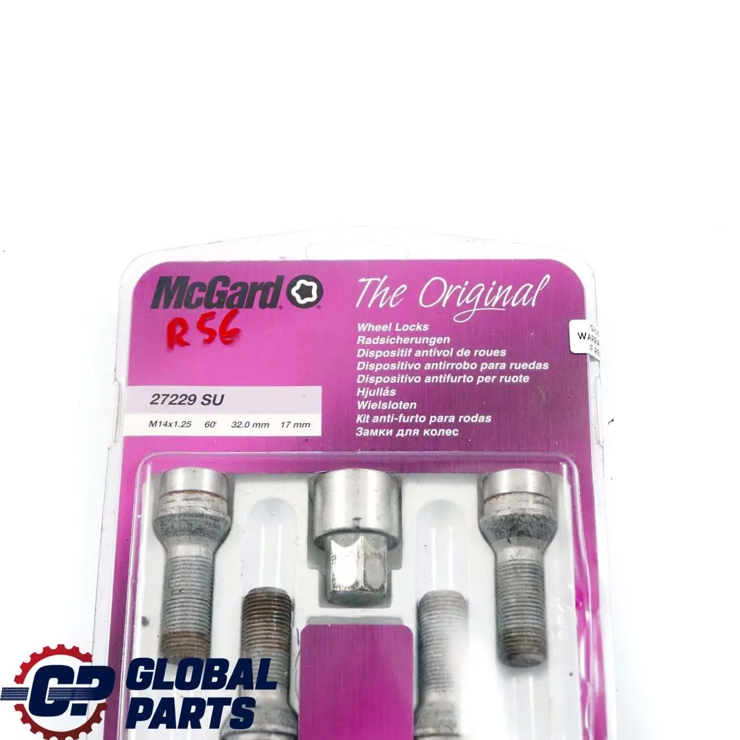 Lot Radschraubensicherung Mcgard M14x1.25 27229 Su pour Mini Cooper F56 à propos du numéro de pièce 27229SU Mini Cooper F56 Lot Radschraubensicherung Mcgard M14x1.25 27229 Su - SKU 27229SU - Numéro de pièce 27229SU