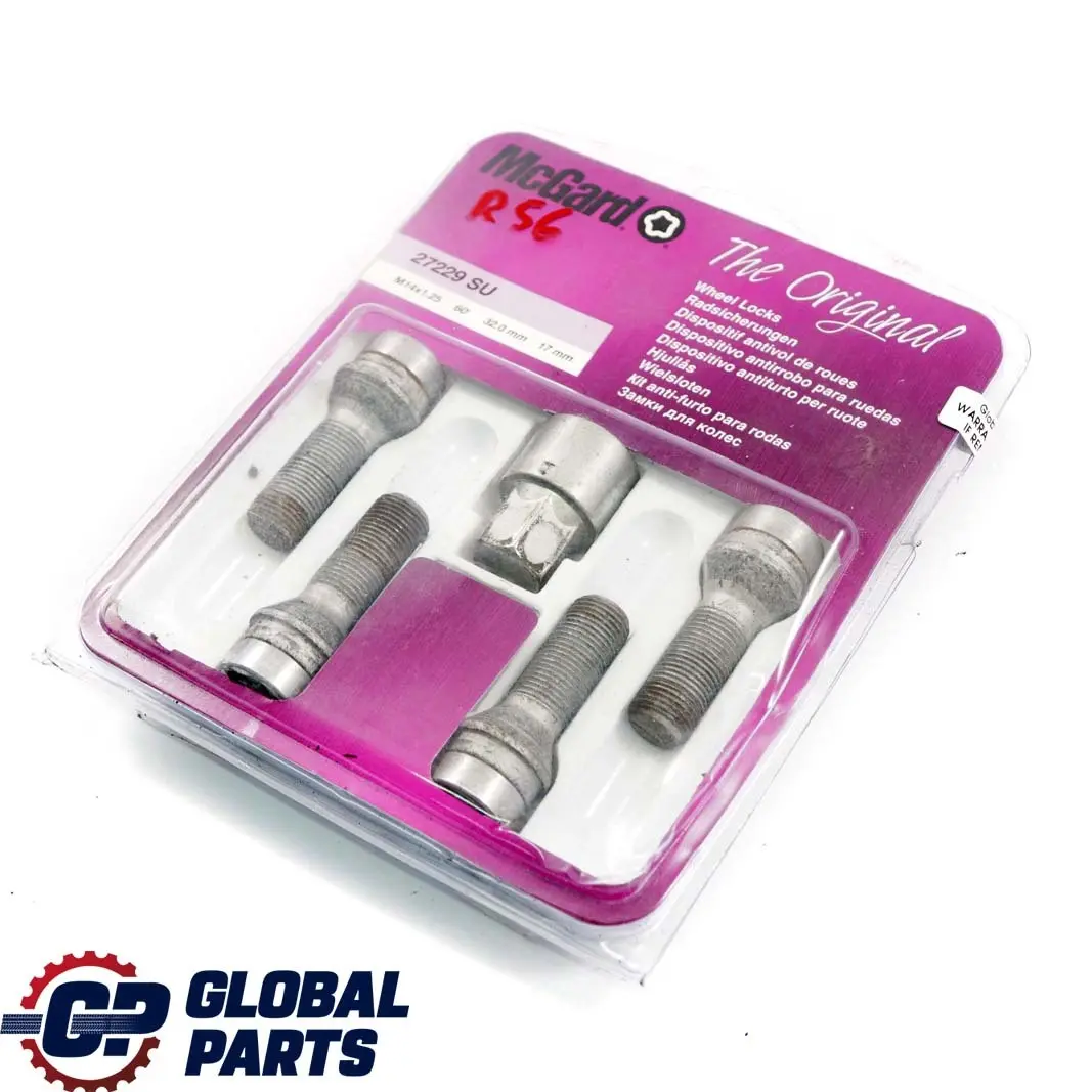 Set Radschraubensicherung Mcgard M14x1.25 27229 Su per Mini Cooper F56 con numero di parte 27229SU Mini Cooper F56 Set Radschraubensicherung Mcgard M14x1.25 27229 Su - SKU 27229SU - Numero di parte 27229SU