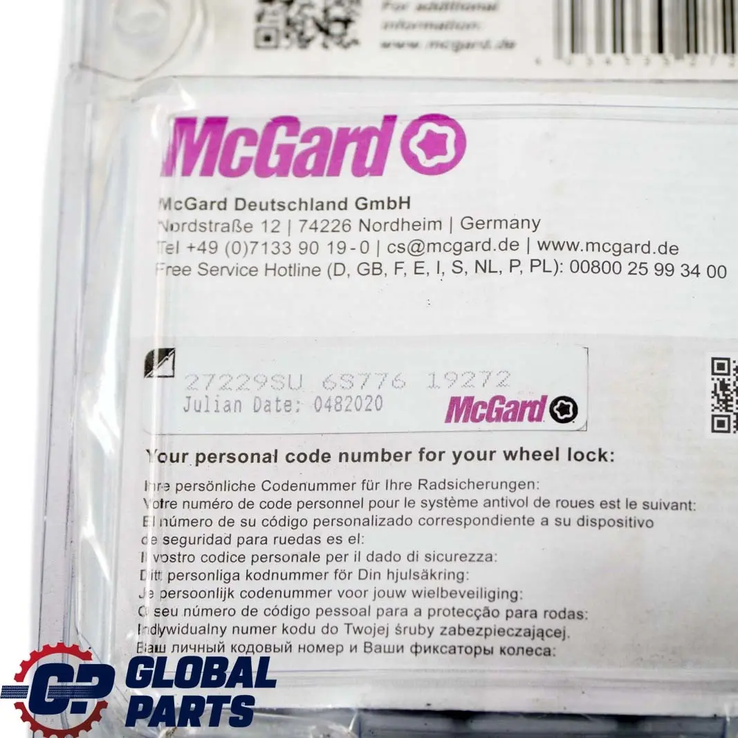 Set Locking Wheel Bolt Locks Security Nut McGard M14x1.25 27229 SU to Mini F56 with Part number 27229SU Mini F56 Set Locking Wheel Bolt Locks Security Nut McGard M14x1.25 27229 SU - SKU 27229SU - Part number 27229SU