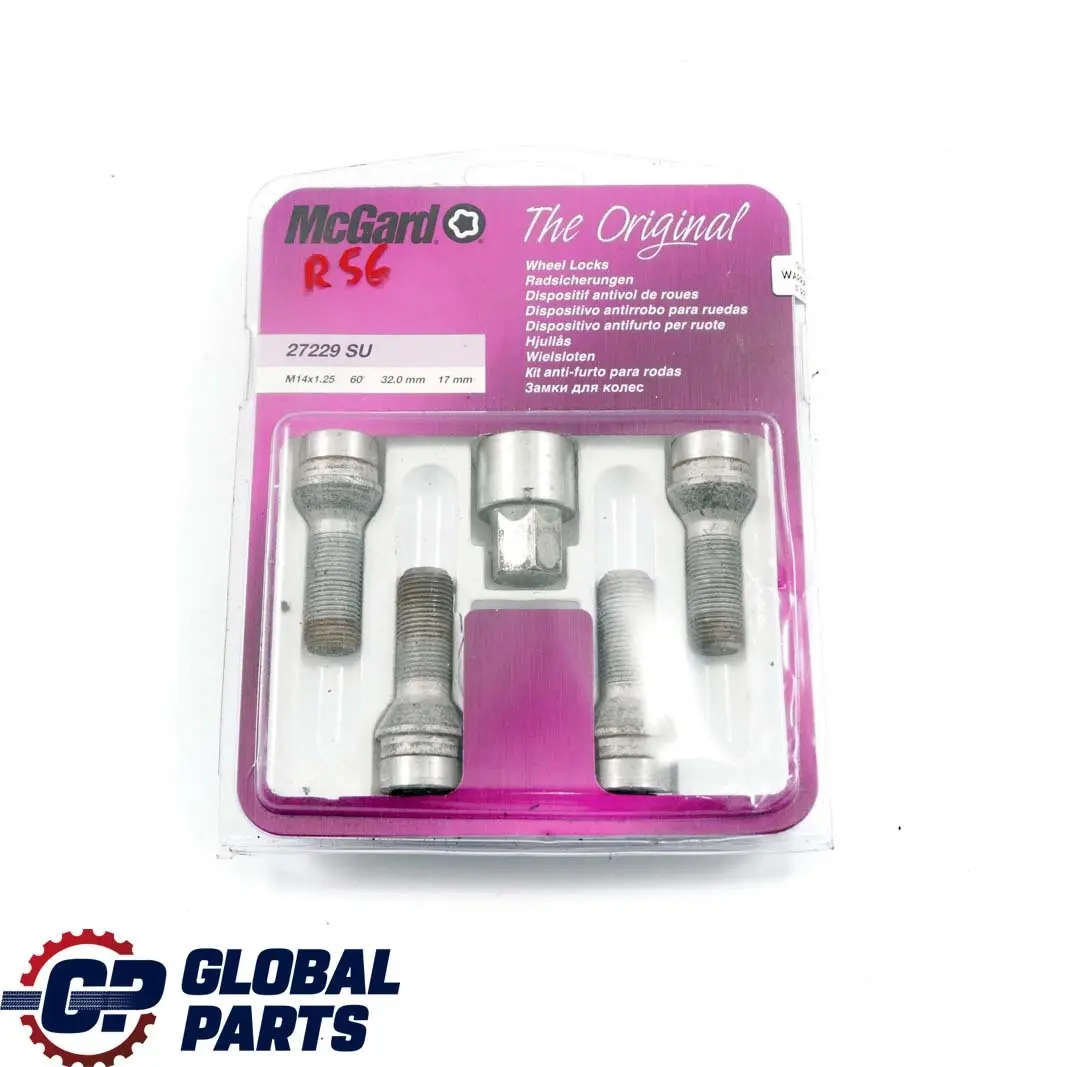 Mini Cooper F56 Set Radschraubensicherung Mcgard M14x1.25 27229 Su - SKU 27229SU - Numero di parte 27229SU