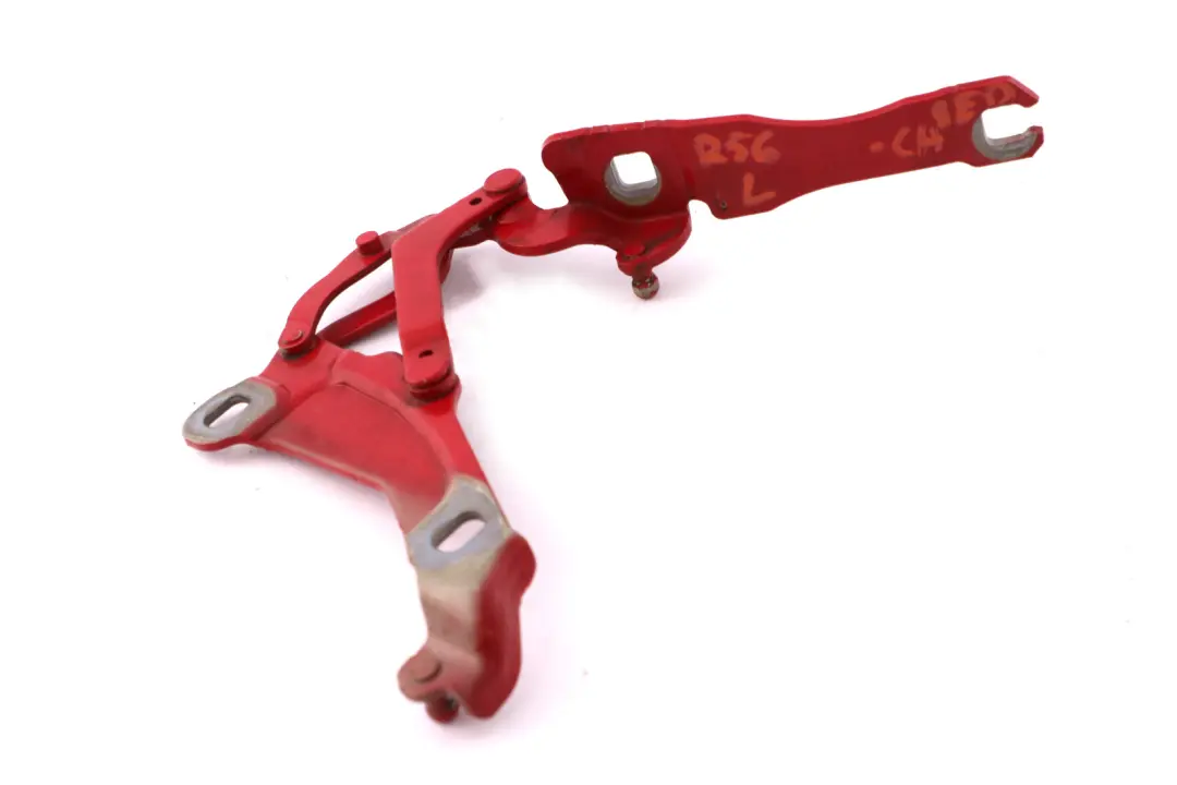 Bisagra izquierda del capo Chili Red - 851 para Mini Cooper R55 R56 R57 con número de pieza 2751203 Mini Cooper R55 R56 R57 Bisagra izquierda del capo Chili Red - 851 - SKU 2751203-CHRED - Número de pieza 2751203