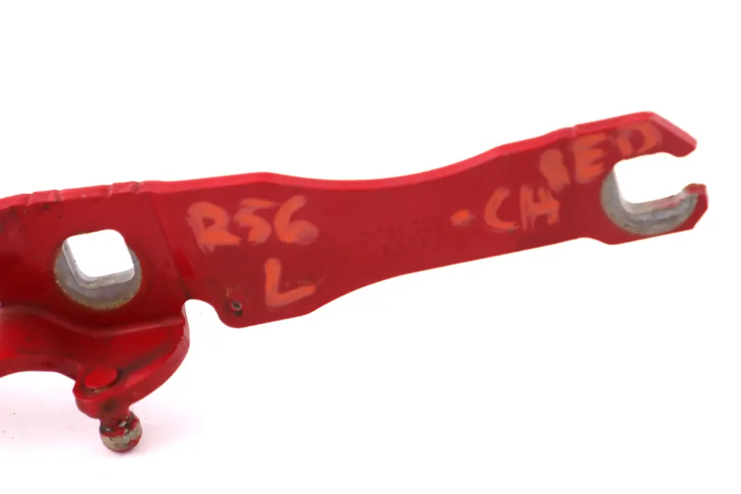 Left Hood Bonnet Hinge Chili Red - 851 N/S to BMW Mini Cooper R55 R56 R57 with Part number 2751203 BMW Mini Cooper R55 R56 R57 Left Hood Bonnet Hinge Chili Red - 851 N/S - SKU 2751203-CHRED - Part number 2751203