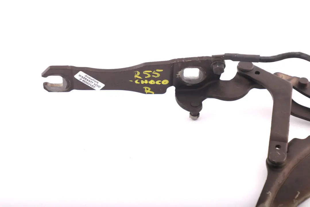 Scharnier Frontklappe rechts Hot Chocolate für BMW Mini R55 R56 R57 mit Teilenummer 2751204 BMW Mini R55 R56 R57 Scharnier Frontklappe rechts Hot Chocolate - SKU 2751204-CHOCO - Teilenummer 2751204