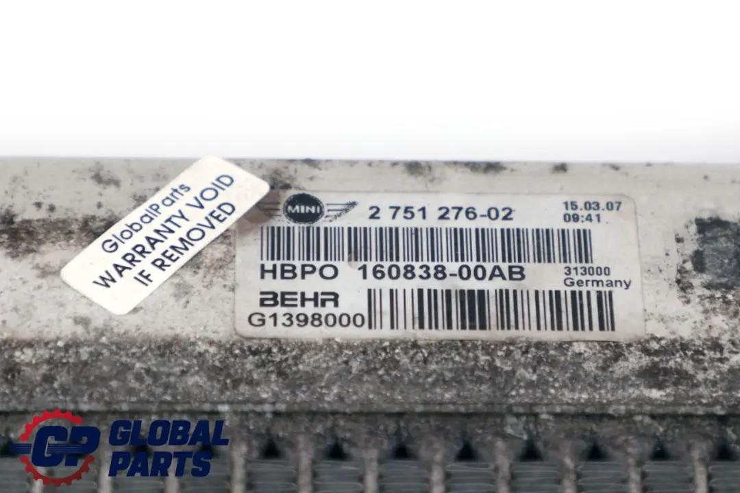 Radiador Mini Cooper R55 R56 R60 para con número de pieza 2751276 Radiador Mini Cooper R55 R56 R60 - SKU 2751276 - Número de pieza 2751276