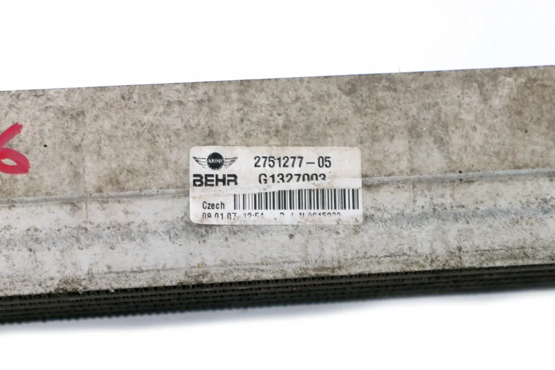 Mini R55 R56 R60 Radiador Intercooler Enfriador De aire De carga Turbo - SKU 2751277 - Número de pieza 17512751277