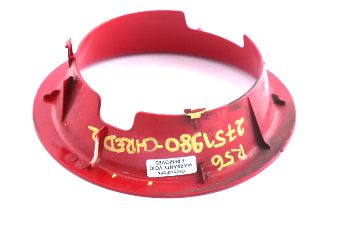 Filler Flap Surround Panel Housing Chili Red to BMW Mini Cooper S 2 R55 R56 Fuel with Part number 0430310 BMW Mini Cooper S 2 R55 R56 Fuel Filler Flap Surround Panel Housing Chili Red - SKU 2751980-CHRED2 - Part number 0430310
