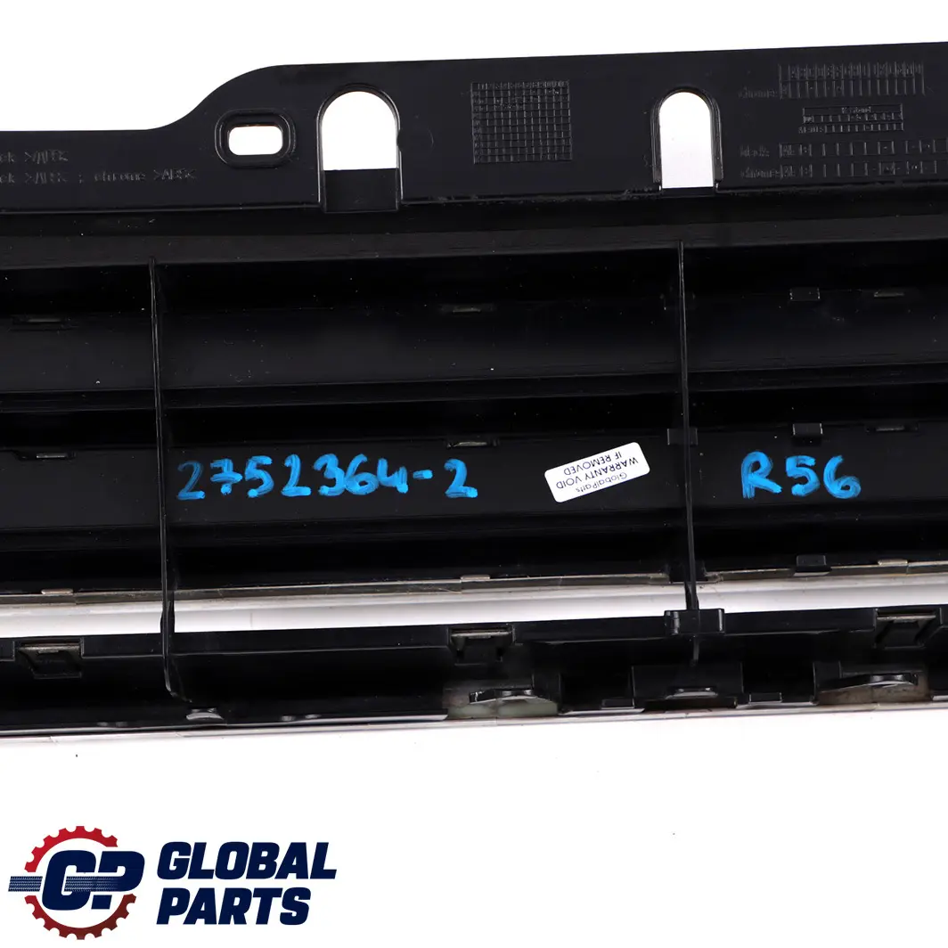 Vorne Kühlergrill Zierleiste Chrom für Mini Cooper One D R55 R56 R57 LCI 2 mit Teilenummer 2752364 Mini Cooper One D R55 R56 R57 LCI 2 Vorne Kühlergrill Zierleiste Chrom - SKU 2752364-2 - Teilenummer 2752364