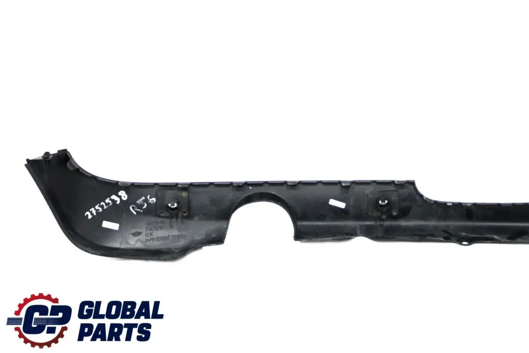 BMW Mini Cooper R56 R57 Stossfänger Hinten Spoiler Mitte Schwarz - SKU 2752538 - Teilenummer 2752538