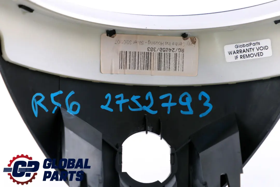 Embellecedor Panel Velocímetro Plateado para Mini Cooper One R55 R56 R57 con número de pieza 2752793 Mini Cooper One R55 R56 R57 Embellecedor Panel Velocímetro Plateado - SKU 2752793 - Número de pieza 2752793