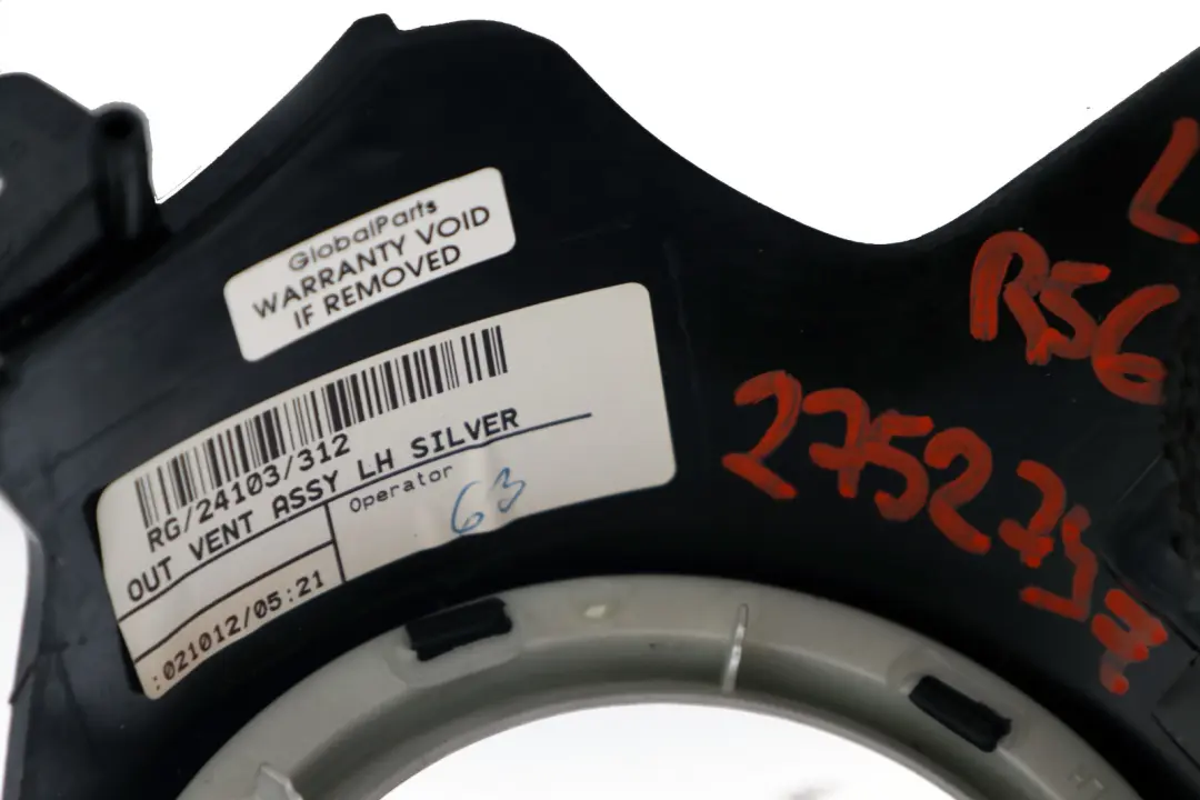 Tapa De Embellecedor Salida De Aire Salpicadero Izquierda para Mini One R56 con número de pieza 2752797 Mini One R56 Tapa De Embellecedor Salida De Aire Salpicadero Izquierda - SKU 2752797 - Número de pieza 2752797