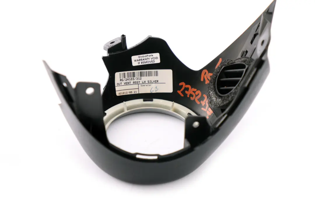 Trim Cover Air Outlet Dashboard Left N/S to MINI Cooper One R55 R56 R57 with Part number 2752797 MINI Cooper One R55 R56 R57 Trim Cover Air Outlet Dashboard Left N/S - SKU 2752797 - Part number 2752797