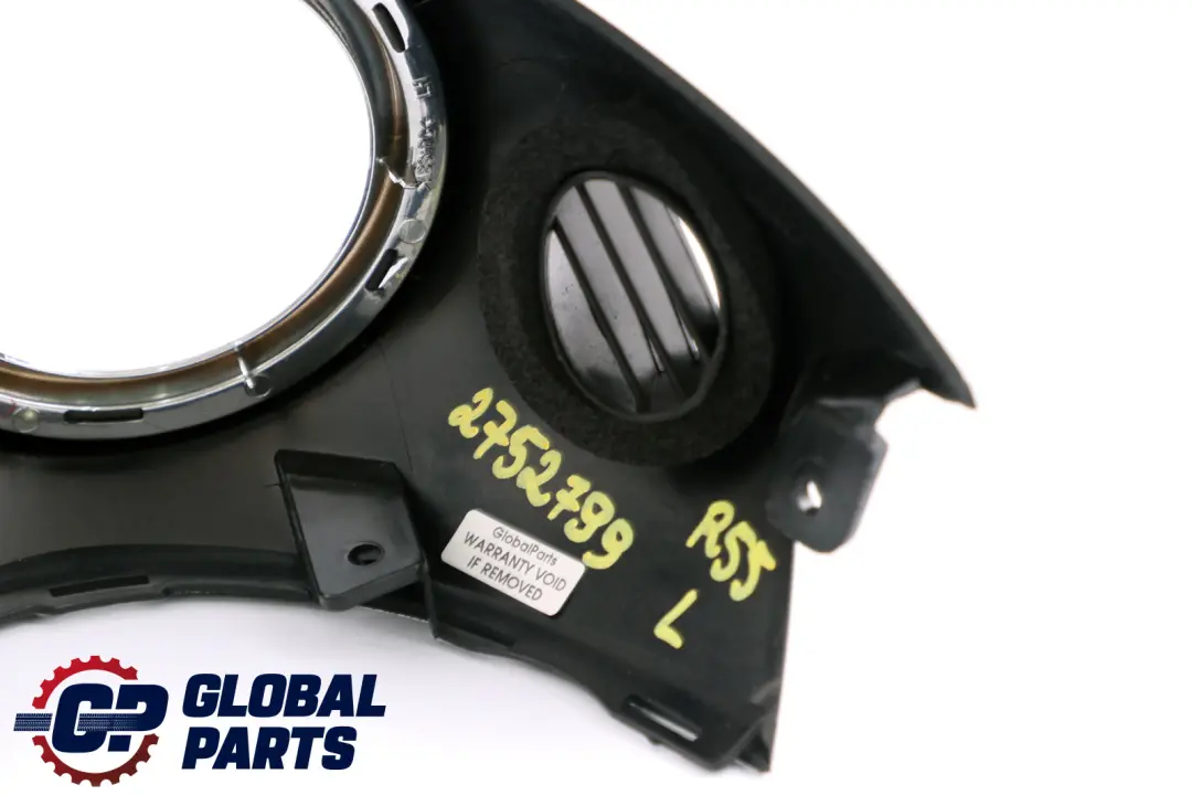 Trim Cover Air Outlet Dashboard Left N/S Chrome to MINI Cooper R55 R56 R57 R59 LCI with Part number 2752799 MINI Cooper R55 R56 R57 R59 LCI Trim Cover Air Outlet Dashboard Left N/S Chrome - SKU 2752799 - Part number 2752799