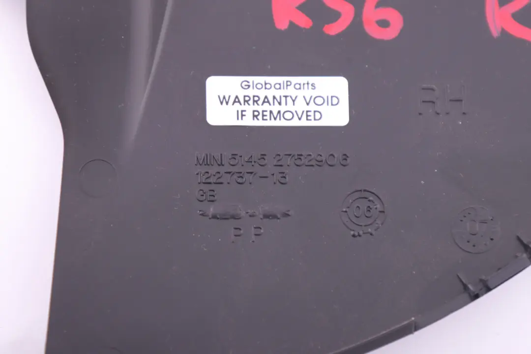 BMW Mini Cooper R56 R55 R57 R58 Trim Instrument Panel Outer Right Black - SKU 2752906 - Part number 2752906