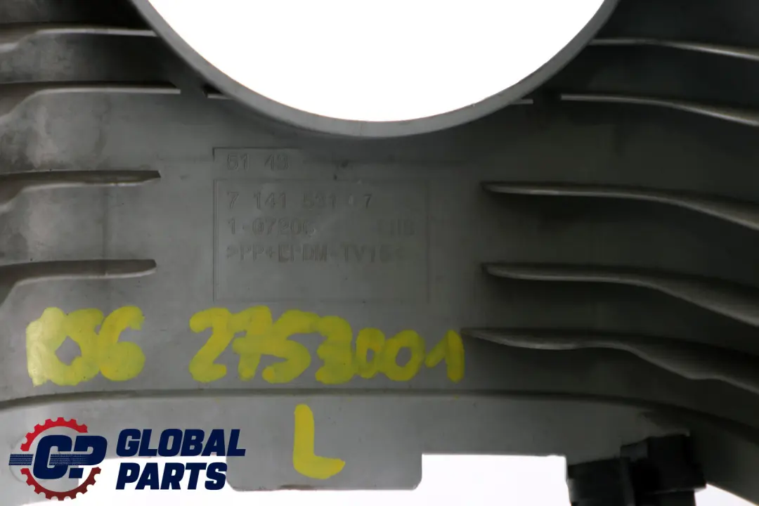 R56N Cover B-column upper left N/S HELLGRAU 7141531 to BMW MINI Cooper One R56 with Part number 51432753001 BMW MINI Cooper One R56 R56N Cover B-column upper left N/S HELLGRAU 7141531 - SKU 2753001 - Part number 51432753001