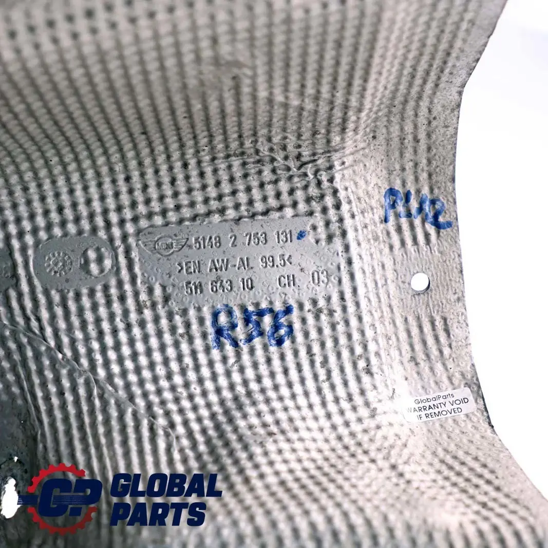 Heat Insulation Cover Panel to BMW Mini Cooper R56 R57 Fuel Tank with Part number 2753131 BMW Mini Cooper R56 R57 Fuel Tank Heat Insulation Cover Panel - SKU 2753131 - Part number 2753131