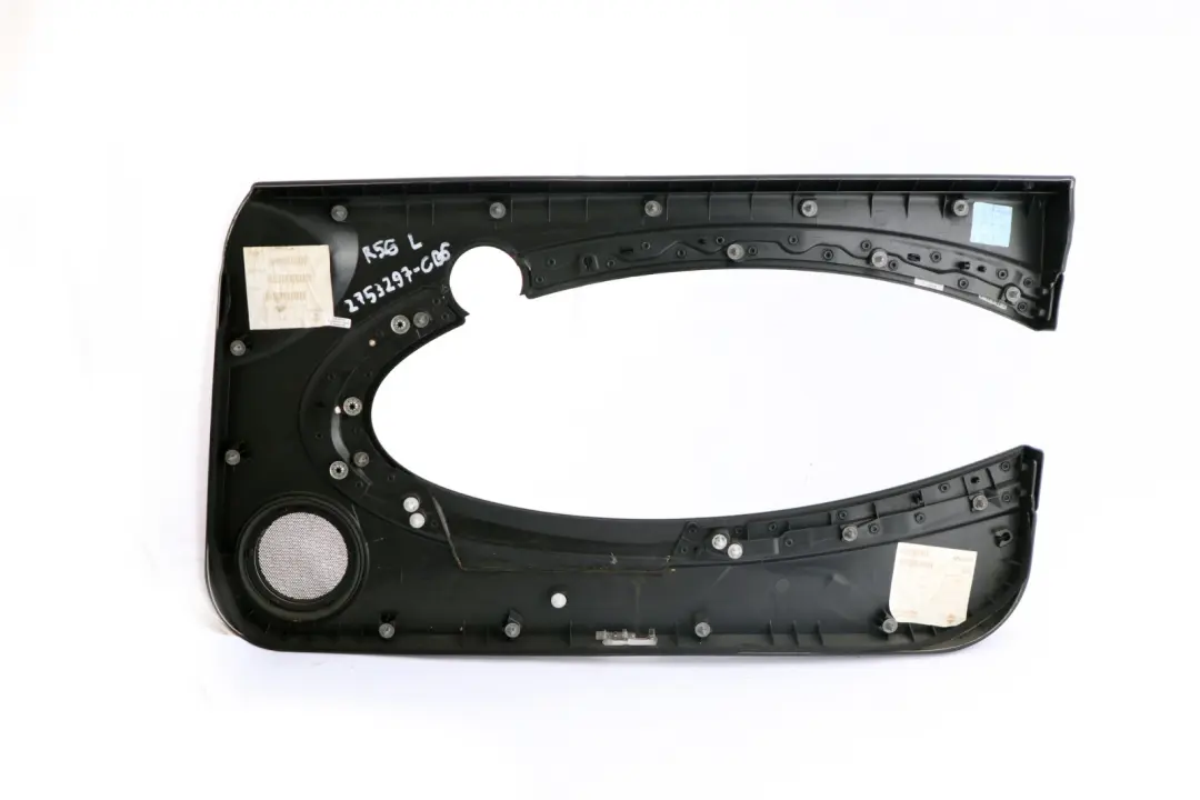 Door Card Trim Panel Left N/S Black Silver to Mini Cooper R55 R56 R58 with Part number 2753297 Mini Cooper R55 R56 R58 Door Card Trim Panel Left N/S Black Silver - SKU 2753297-CB6 - Part number 2753297
