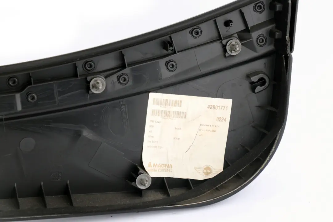 Door Card Trim Panel Left N/S Black Silver to Mini Cooper R55 R56 R58 with Part number 2753297 Mini Cooper R55 R56 R58 Door Card Trim Panel Left N/S Black Silver - SKU 2753297-CB6 - Part number 2753297