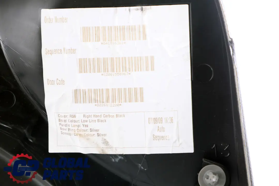 Door Card Trim Panel Right O/S Black Silver to BMW Mini Cooper R55 R56 14 with Part number 2753298 BMW Mini Cooper R55 R56 14 Door Card Trim Panel Right O/S Black Silver - SKU 2753298-CB14 - Part number 2753298