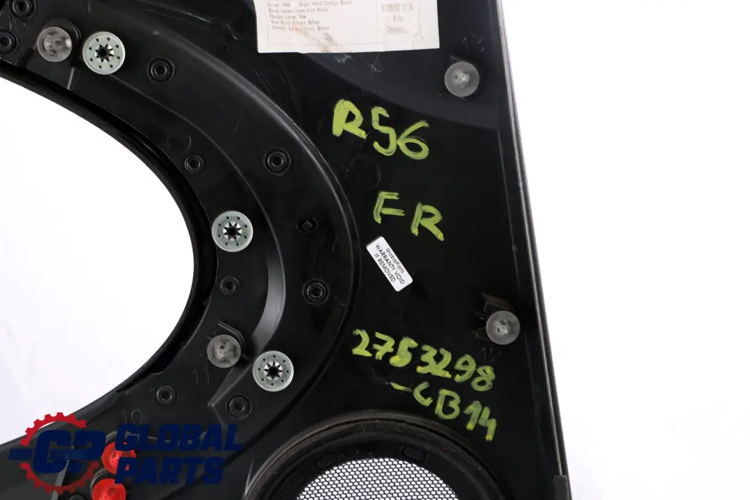 Door Card Trim Panel Right O/S Black Silver to BMW Mini Cooper R55 R56 14 with Part number 2753298 BMW Mini Cooper R55 R56 14 Door Card Trim Panel Right O/S Black Silver - SKU 2753298-CB14 - Part number 2753298