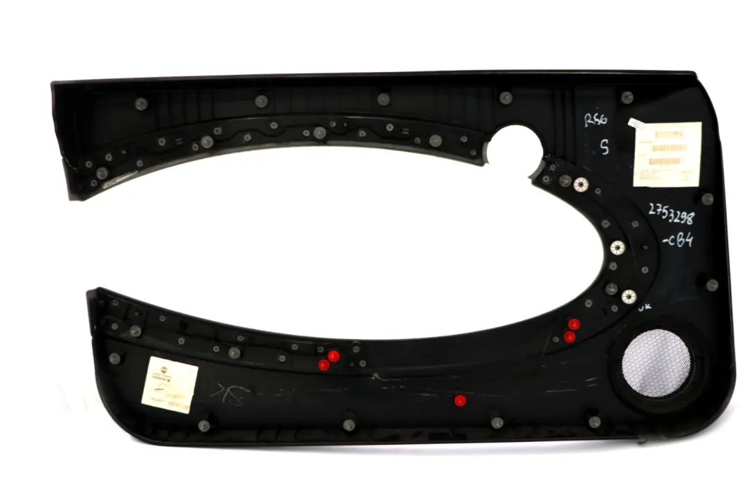 Door Card Trim Panel Right O/S Carbon Black Checkered to MINI Cooper S R55 R56 with Part number 2753298 MINI Cooper S R55 R56 Door Card Trim Panel Right O/S Carbon Black Checkered - SKU 2753298-CB4 - Part number 2753298