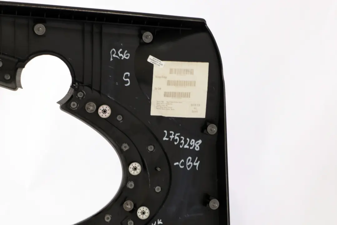MINI Cooper S R55 R56 Door Card Trim Panel Right O/S Carbon Black Checkered - SKU 2753298-CB4 - Part number 2753298