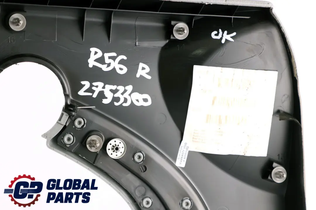 Front Right O/S Door Card Trim Panel Gotham Grey to BMW Mini Cooper R55 R56 R57 with Part number 2753300 BMW Mini Cooper R55 R56 R57 Front Right O/S Door Card Trim Panel Gotham Grey - SKU 2753300 - Part number 2753300