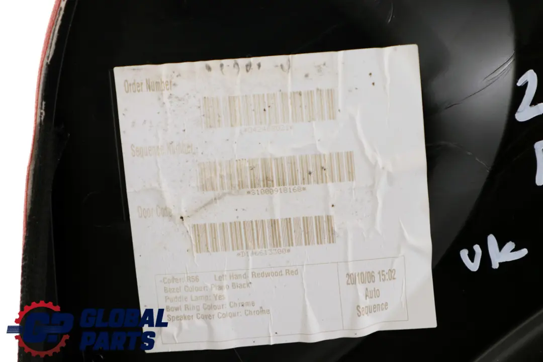 Front Left N/S Door Card Trim Panel Redwood Red to BMW Mini Cooper R56 R57 1 with Part number 2753303 BMW Mini Cooper R56 R57 1 Front Left N/S Door Card Trim Panel Redwood Red - SKU 2753303-1 - Part number 2753303