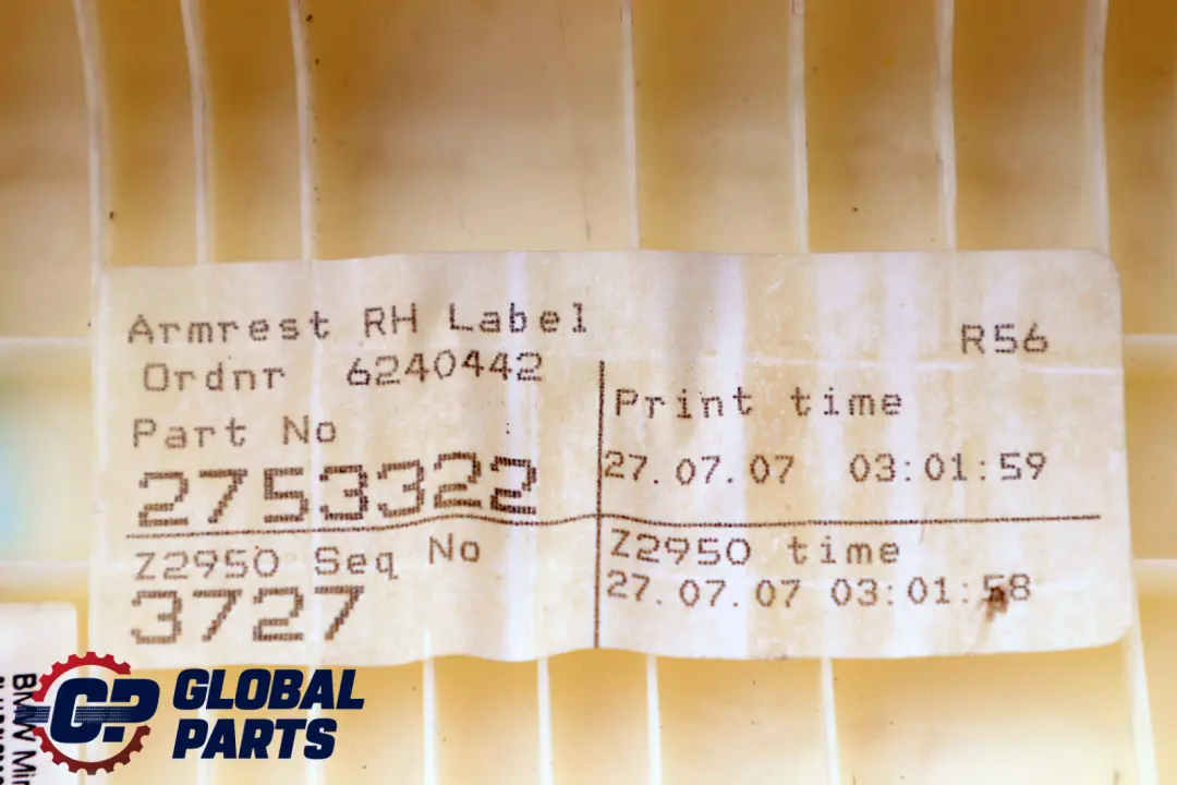 Armrest Door Trim Panel Front Right Rooster Red 2752474 für Mini R55 R56 mit Teilenummer 2753322 Mini R55 R56 Armrest Door Trim Panel Front Right Rooster Red 2752474 - SKU 2753322 - Teilenummer 2753322