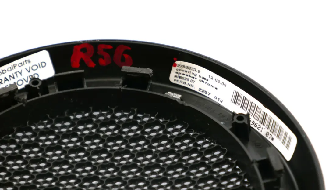 Mini R56 R57 Osłona Kratka Głośnika Drzwi Lewa Prawa Chrom - SKU 2753333 - Numer Części 2753333