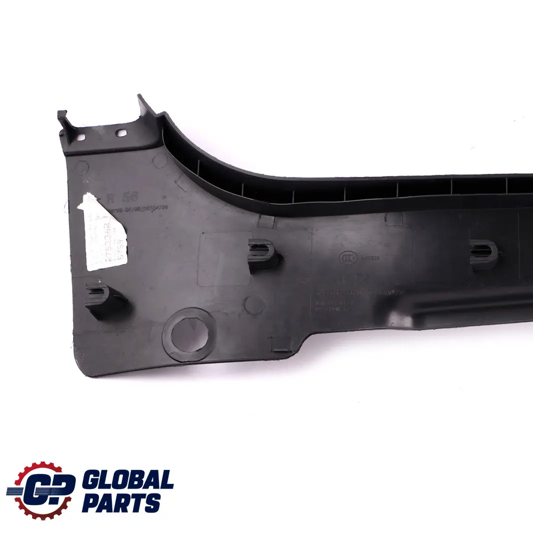 Rivestimento Laterale Inferiore Anteriore Destro per Mini Cooper One R56 con numero di parte 2753362 Mini Cooper One R56 Rivestimento Laterale Inferiore Anteriore Destro - SKU 2753362 - Numero di parte 2753362