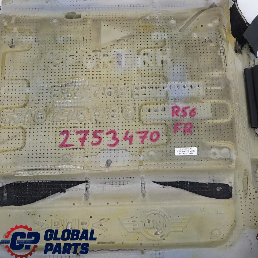 Sitz Bezug Stoff Schwarz Vorn Rechts für BMW Mini Cooper R55 R56 R57 Sport mit Teilenummer 2753470 BMW Mini Cooper R55 R56 R57 Sport Sitz Bezug Stoff Schwarz Vorn Rechts - SKU 2753470 - Teilenummer 2753470