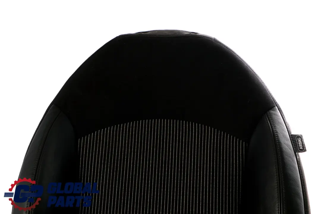 Mini R55 R56 Front Left N/S Sport Seat Backrest Half Leather Fabric Black - SKU 2753491-2 - Part number 2753491