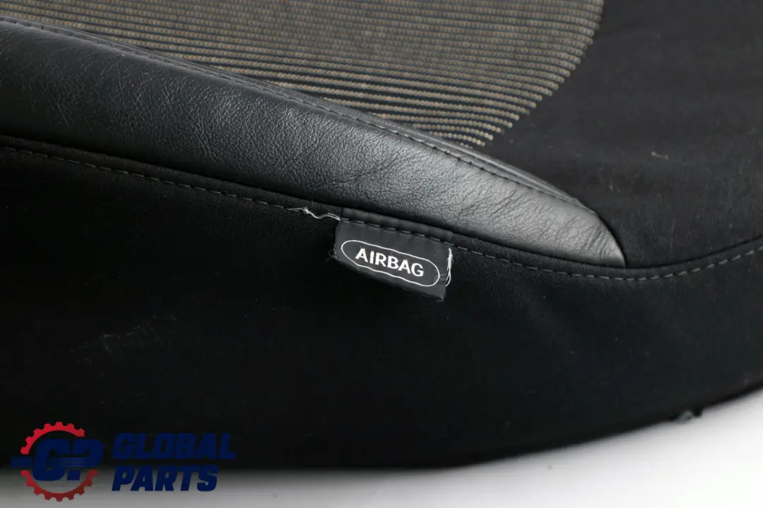 Mini R55 R56 Front Left N/S Sport Seat Backrest Half Leather Fabric Black - SKU 2753491-2 - Part number 2753491