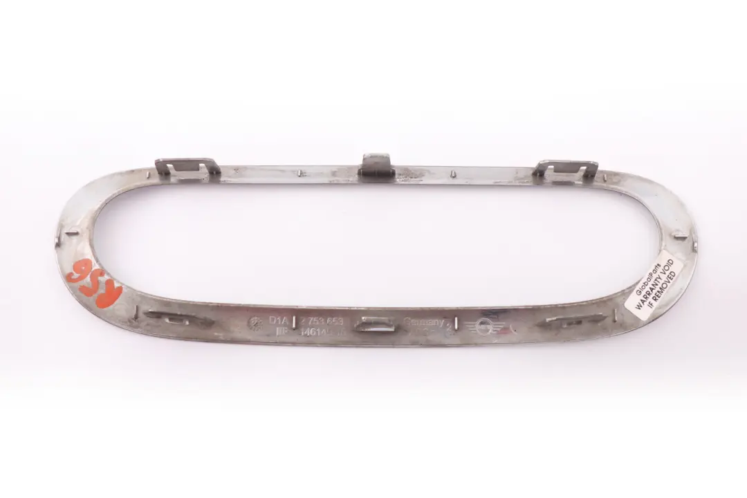 Zierring Chrom Heckstoßstange für Mini Cooper R56 R57 LCI mit Teilenummer 2753653 Mini Cooper R56 R57 LCI Zierring Chrom Heckstoßstange - SKU 2753653 - Teilenummer 2753653