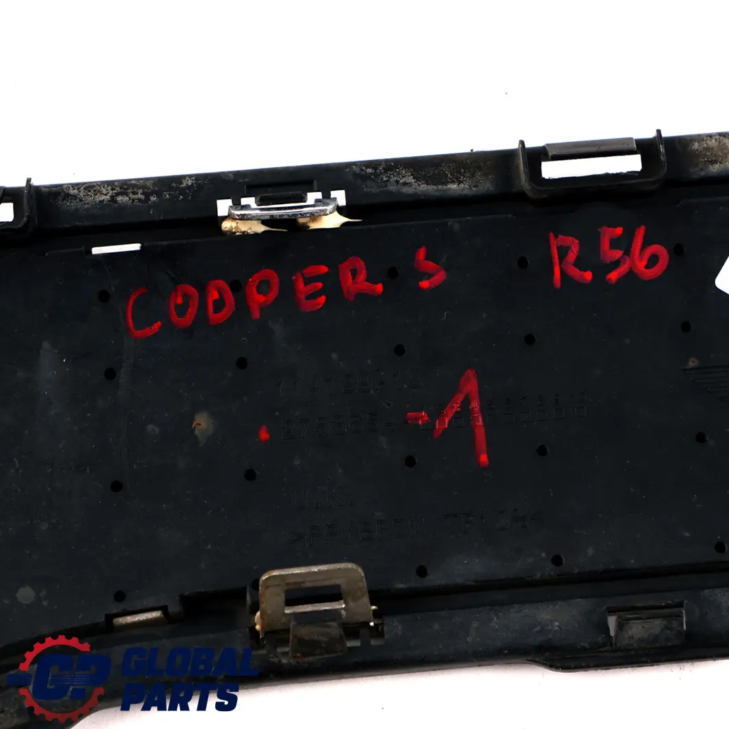 Bumper Trim Panel Grille Chrome Schwarz Black to Mini Cooper S R56 R57 1 Rear with Part number 2753654 Mini Cooper S R56 R57 1 Rear Bumper Trim Panel Grille Chrome Schwarz Black - SKU 2753654-1 - Part number 2753654