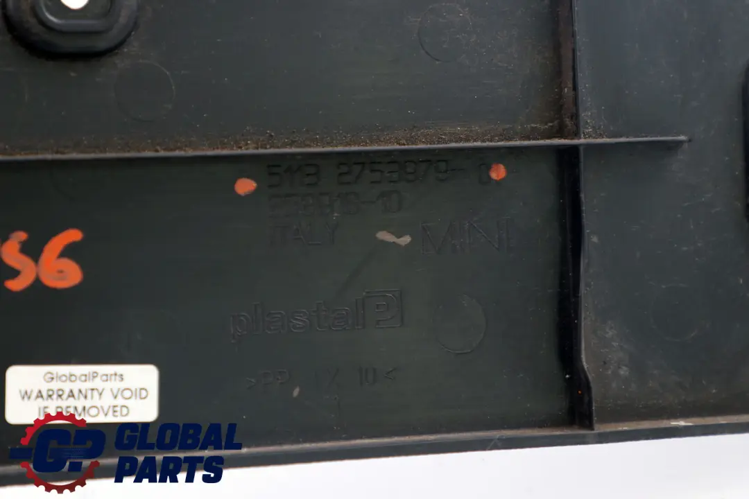 R55N R56 R56N Front Bumper Licence Plate Holder to BMW Mini Cooper One R55 with Part number 2753979 BMW Mini Cooper One R55 R55N R56 R56N Front Bumper Licence Plate Holder - SKU 2753979 - Part number 2753979